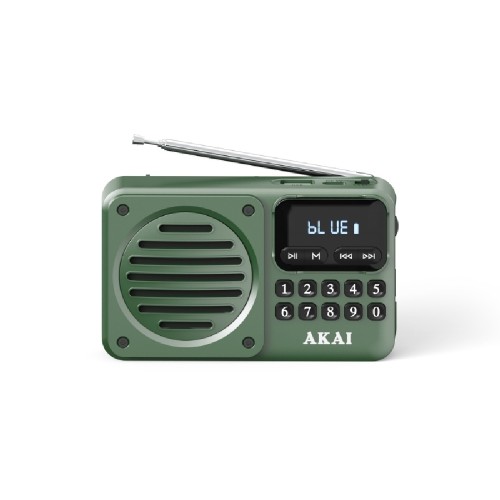 ΡΑΔΙΟΦΩΝΟ AKAI APR-300 RETRO GREEN ME BLUETOOTH